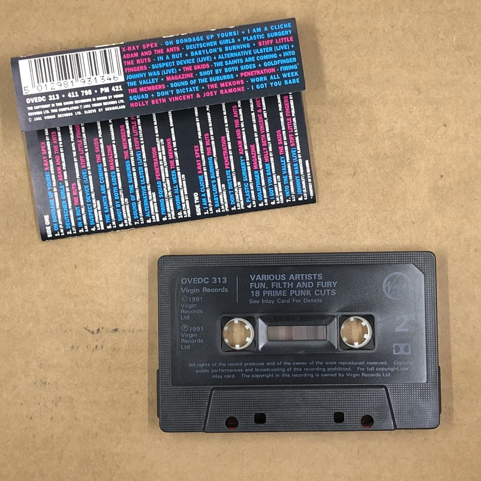 FUN FILTH AND FURY Cassette Tape UK Punk Comp STIFF LITTLE FINGERS MAGAZINE Foto 3 de 4