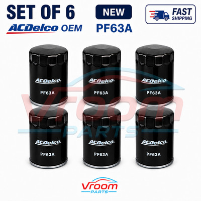 Set of 6 PF63A ACDelco Engine Oil Filter OEM