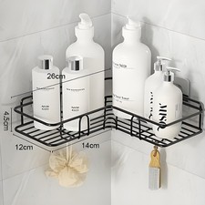 Corner Shower Caddy Shelf-Triangular Bathroom Bath Storage Organizer Rack Holder