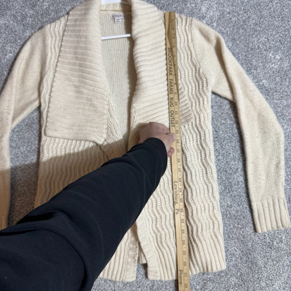 Cárdigan suéter Grandmacore para mujer talla mediana frente abierto acogedor cuello chal acogedor Foto 2 de 4