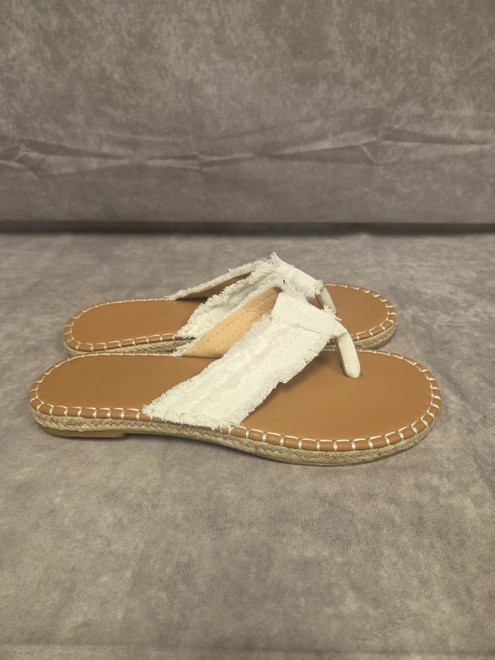 Chanclas/sandalias para mujer talla 11 blancas Foto 2 de 4