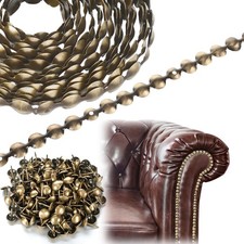 32.8ft D11mm Upholstery Tack Strip Upholstery Tacks for Furniture Brass Decorat