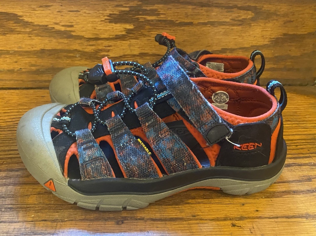 Scarpe sandali da trekking KEEN Newport H2 arancioni per bambini asciugatura rapida taglia 2 US