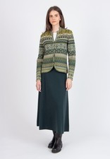 Ivko Jacket Jacquard Cardigan Green Forest Wool 252614
