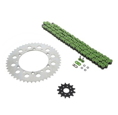 Chain & Sprocket set for Kawasaki KX250 2005 - 2008 Green O Ring 116L 13/48