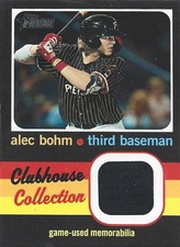 Alec Bohm 2021 Topps Heritage Clubhouse Collection Relics  Jersey Black