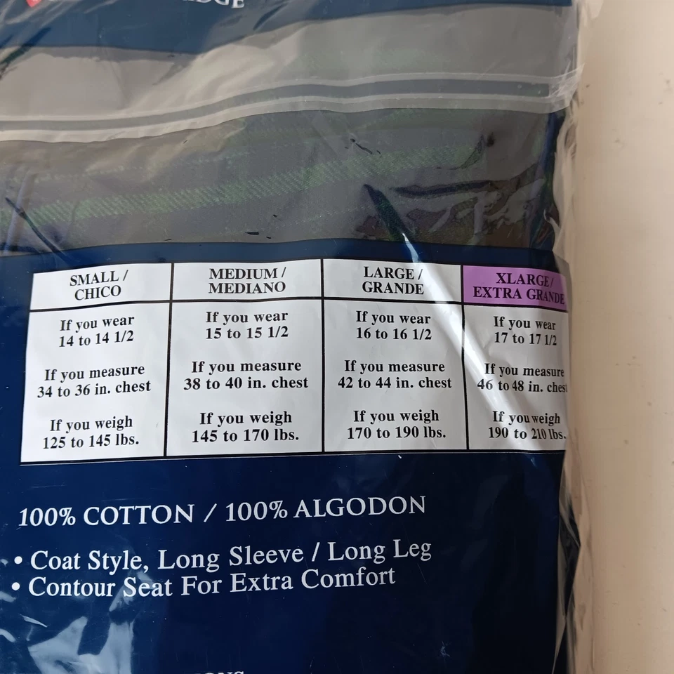 Conjunto de pijama de franela Knightsbridge para hombre talla XL verde a cuadros 100 % algodón Foto 2 de 3