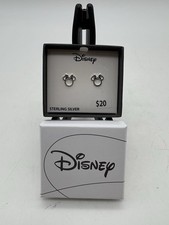 Disney Sterling Silver Minnie Mouse Earrings- NEW IN BOX