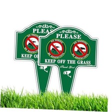 Large No Pooping No Peeing Sign Keep No Pooping No Peeing - 14" x 10" - 2 Pack