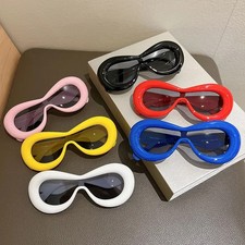 Oval Goggle Sunglasses UV400 Candy Color Frame Retro Unisex Sun Glasses