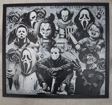 HORROR Characters Scary 3D Printed Textured Picture - Hueforge 8" x 7" Halloween