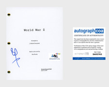 BRAD PITT AUTOGRAPH SIGNED WORLD WAR Z FULL MOVIE SCRIPT ACOA COA