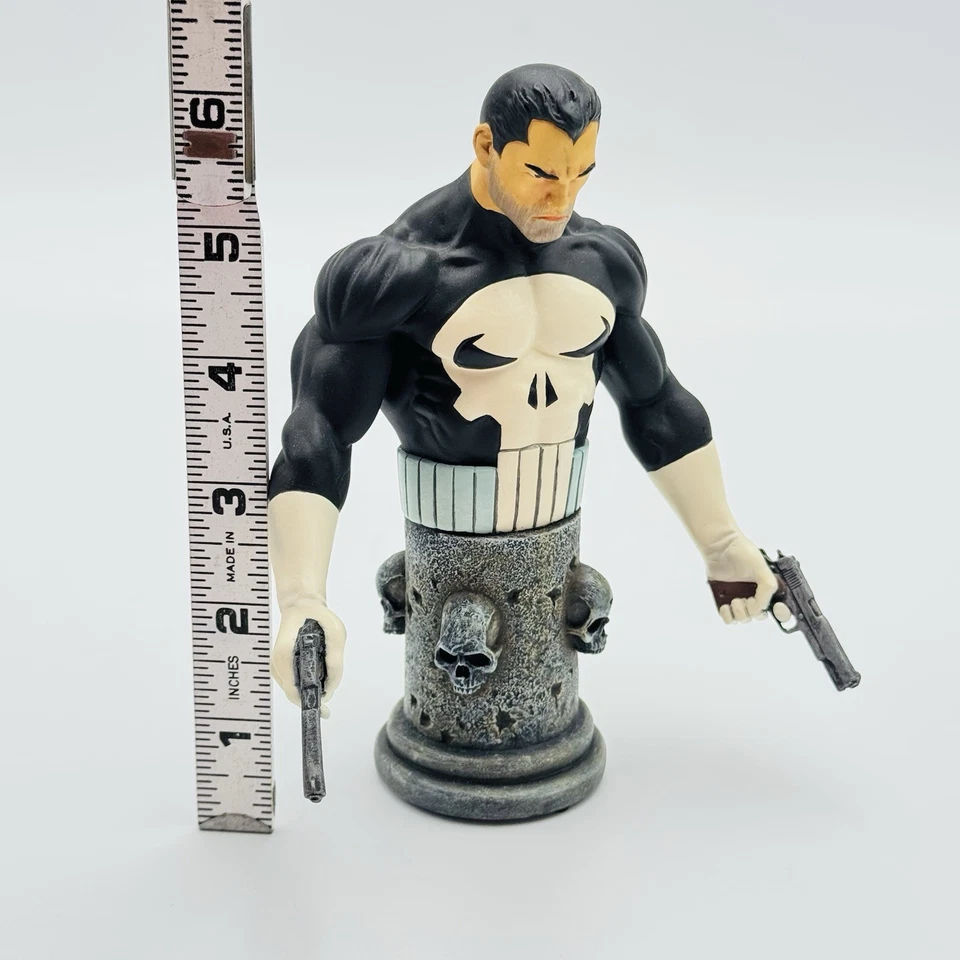 "Estatuilla mini busto Marvel The Punisher 6"" de alto EN CAJA 2004 Bowen De colección" Foto 2 de 4
