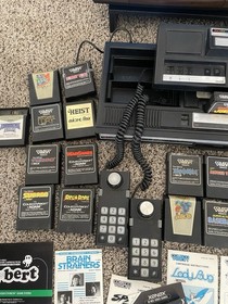 Colecovision Bundle Lot with 32 Coleco Games + Expansion w 12 Atari Games Tested