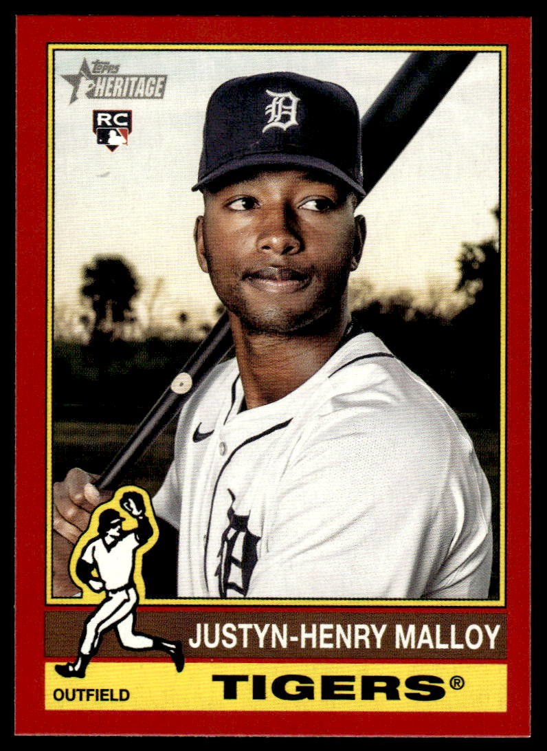 2025 Topps Heritage Justyn-Henry Malloy #305 Rookie Red Border Detroit Tigers
