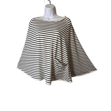 Baby Nursing Cover Nursing Poncho Black And White Stripe Pocket Light Summer