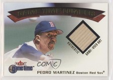 2001 Fleer Game Time Gamers Lumber Pedro Martinez HOF v9t