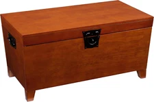 Pyramid Storage Trunk Coffee Table, Mission Oak