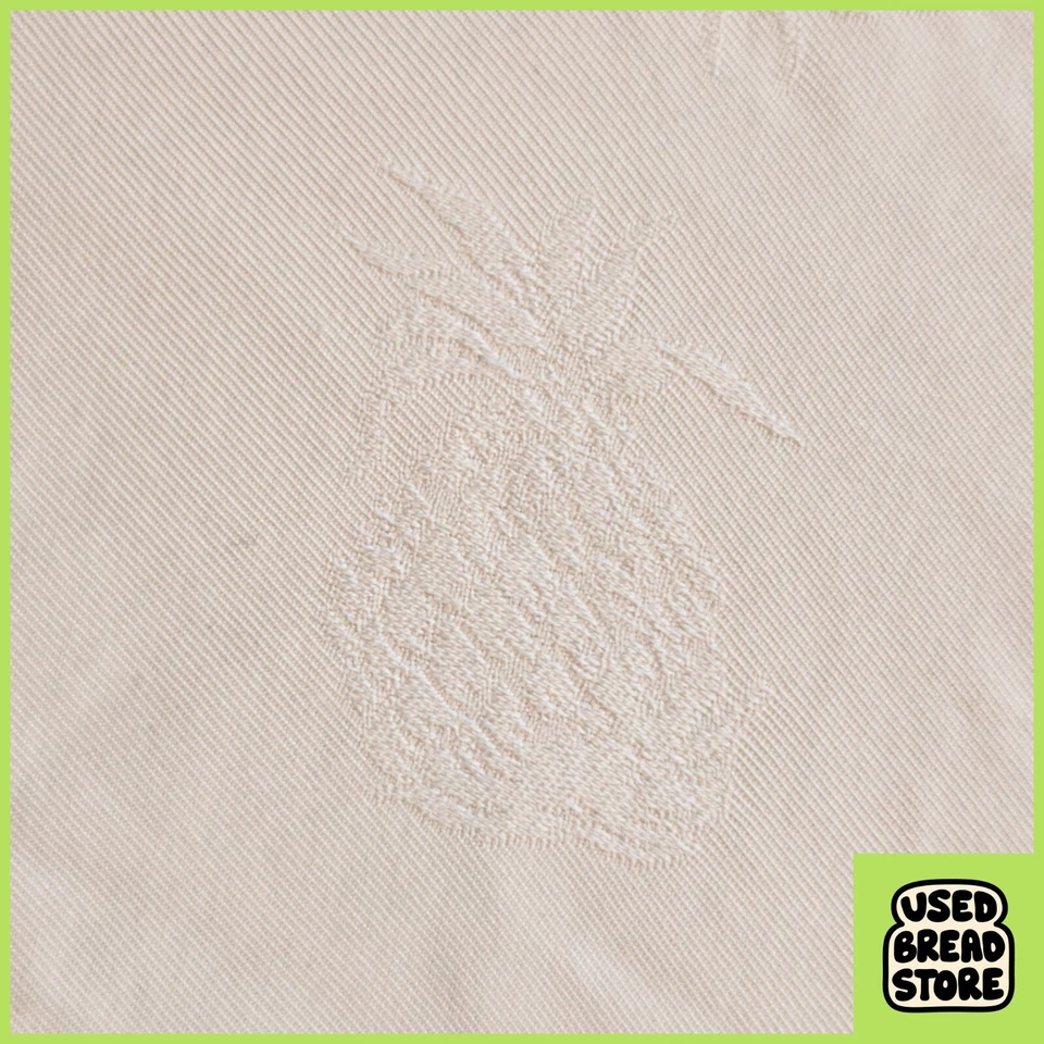 Camisa hawaiana de seda con botones Hilo Hattie | 2XL | Crema, marfil | piñas Foto 2 de 4