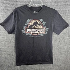 Universal Studios Jurassic Park T Shirt Black Mens Size Medium 100% Cotton