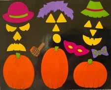 JACK-O-LANTERN Stickers(21pc)Mrs Grossmans•Halloween•Pumpkin•Thanksgiving•Faces