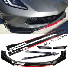 For 14-19 Corvette C7 Z06 Front Bumper Lip Spoiler Splitter /Side /Skirt Body