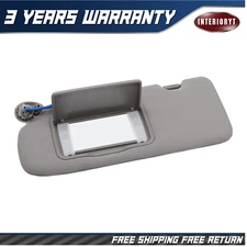 Left Driver Sun VIsor Illuminated Gray For 2017 - 2022 Honda CR-V CRV w/ Mirror