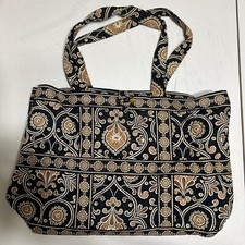 Borsa a mano donna Vera Bradley nera marrone caffè latte toggle doppio manico