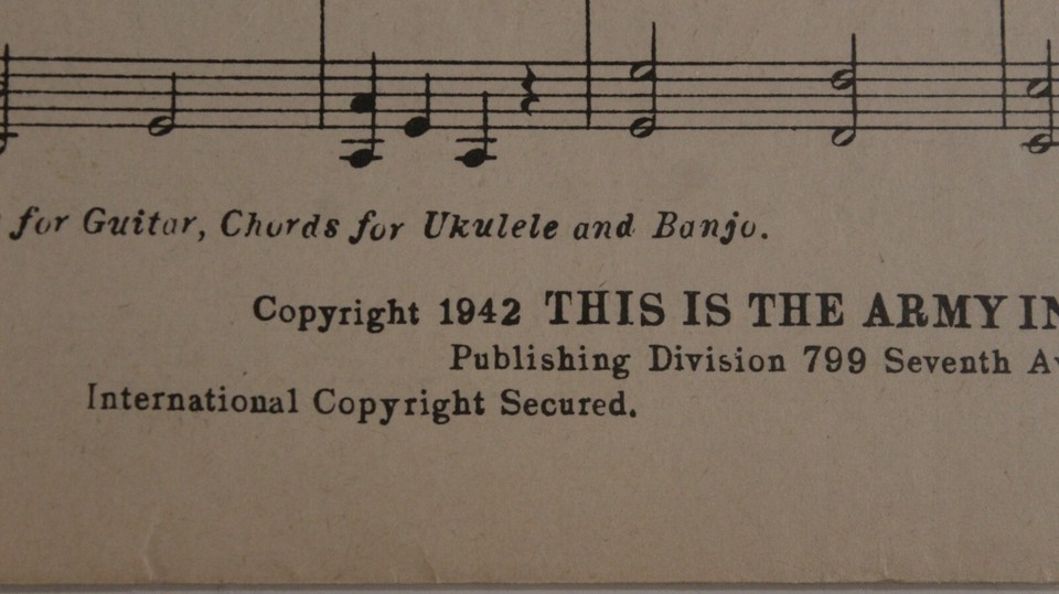 This Is The Army Mr Jones Sheet Music 1942 Irving berlin eBay