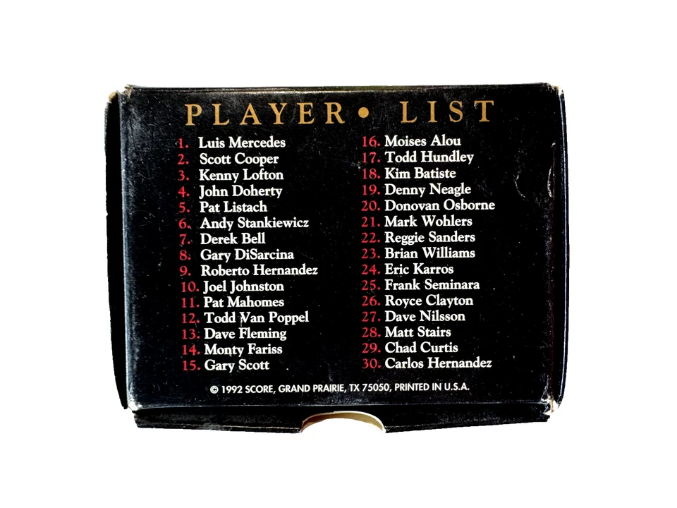 Juego completo de 30 tarjetas de béisbol Score Pinnacle Rookies 1992 caja Foto 3 de 4