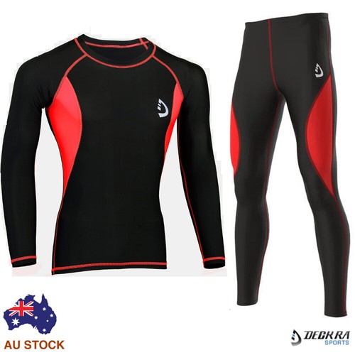 Mens Skin Fit Tights Thermal Compression Baselayer Gym Yoga Running Active Tight - Foto 10 di 14