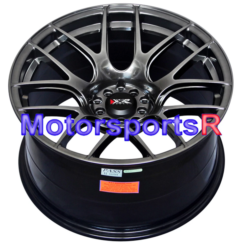 XXR 530 Chromium Black 18 18x9.75 +20 Concave Rims Wheels 5x100 Stance Scion Foto 2 de 4