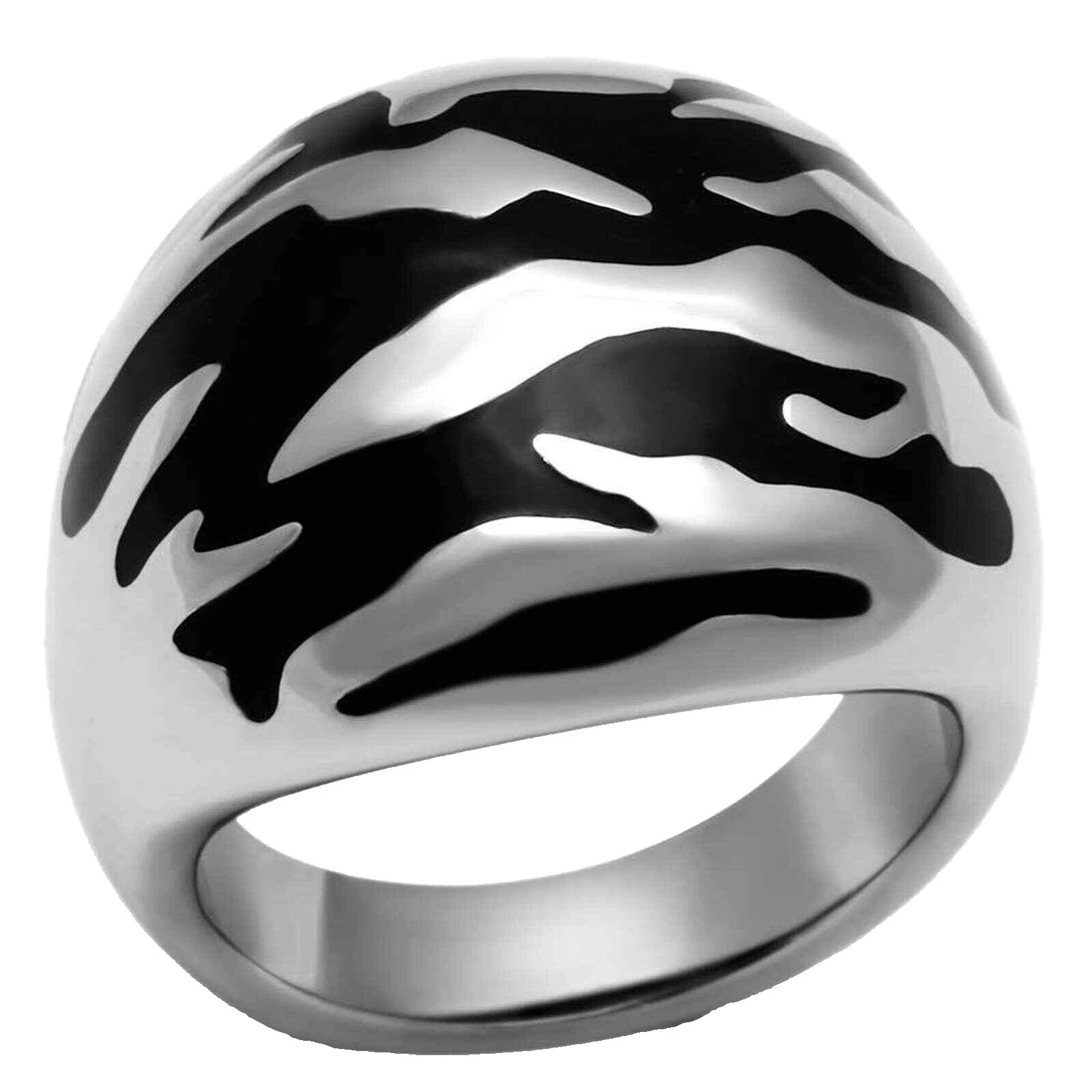Enamel Stainless Steel 10 Ring Fashion Rings