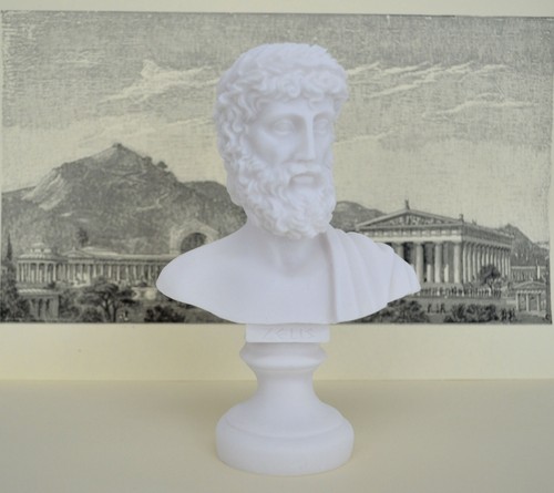 上帝zeus 雪花石膏雕塑雕像半身像 Ebay