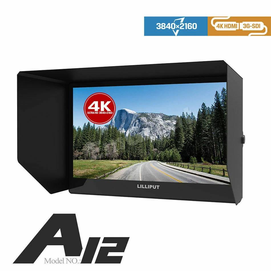 LILLIPUT A12 4K Broadcast Video Monitor 12.5" IPS 3G-SDI HDMI FHD 3840x2160  - Image 3 of 4