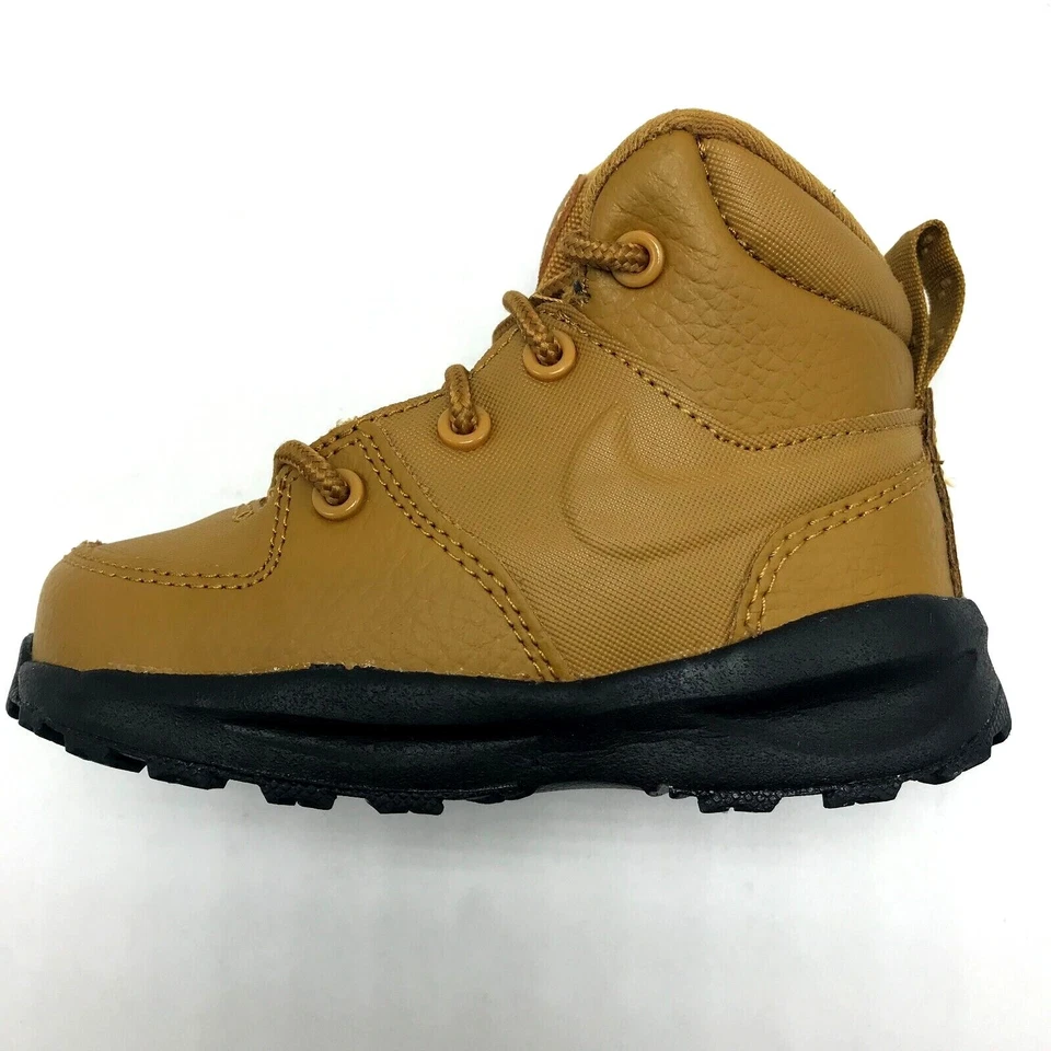 *NUEVO* Bebé NIKE MANOA CUERO (TD) Bota Trigo / Negro (BQ5374 700) Foto 2 de 4