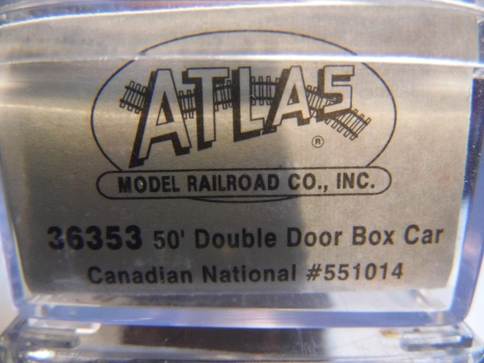 N- Atlas 36353 - 50' D/D Boxcar,  Canadian National     NIB  Atlas knuckle cpl - Image 2 of 2