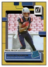 Tyquan Thornton RC 2022 Donruss Rated Rookies Press Proof Premium #322  ID:59810