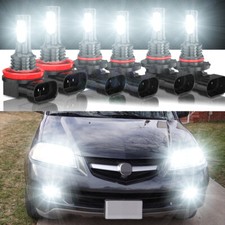 For Acura MDX 2004 2005 2006 - 6x 6000K LED Headlights +Fog Lights Bulbs Kit
