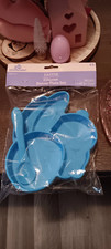 Celebrate Silicone Bunny Plate Set Blue Bunny Plate With Spoon Easter