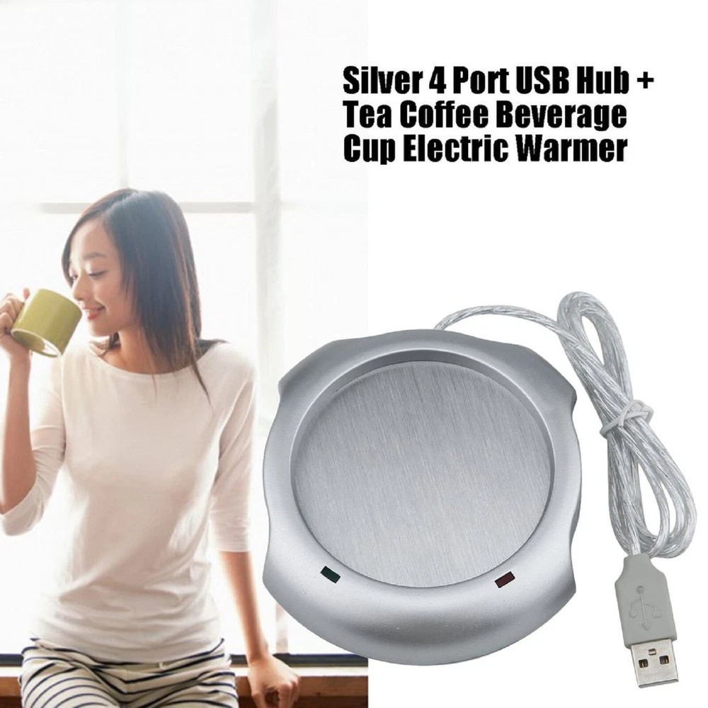 USB Hub Tea Coffee Water Cup Mug Warmer Heater Pad Temperature Winter Accessorie