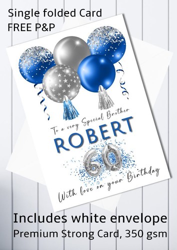 Personalised Birthday Card for Him Man Male Friend Large A5 Greeting Cards - Picture 10 of 10