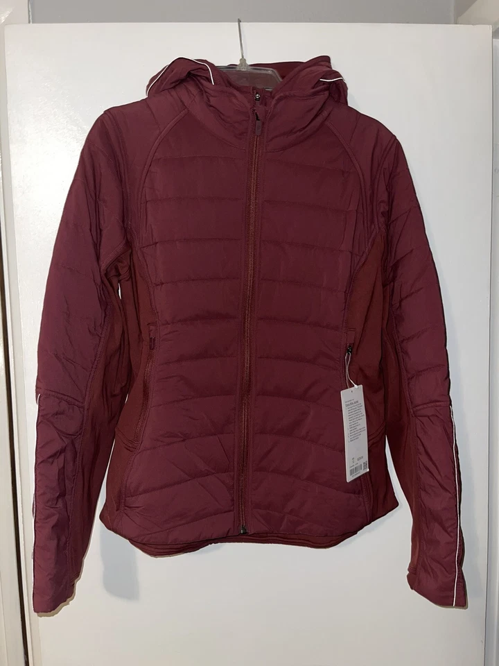 Chaqueta Lululemon Extra Mile. DK Borgoña/Sabana. Talla 12 Foto 2 de 4