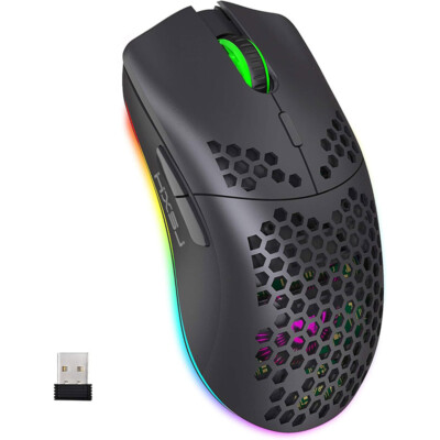 Kabellose Gaming-Maus 2.4Ghz Leichtgewicht mit RGB Hintergrundbeleuchtung