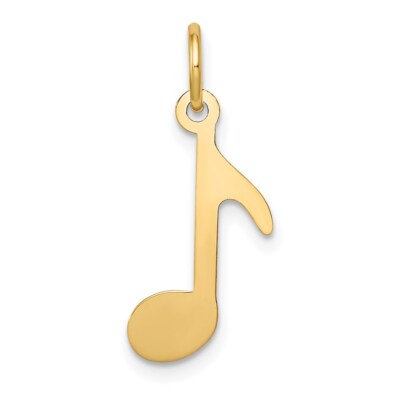 14K Gelbgold poliert Musiknote Charm XAC927