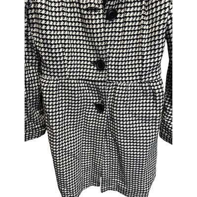 Roxy Houndstooth Button up Jacket woman s size med