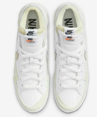 Nike x Sacai Blazer Low White Sail shiny Men's 7 Women's 8.5