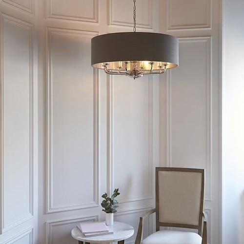 Lámpara colgante de techo Endon Lighting -Highclere-94373 - carbón níquel 6 luces - Imagen 2 de 2