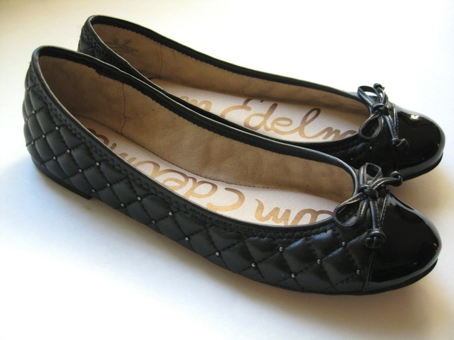sam edelman black leather flats