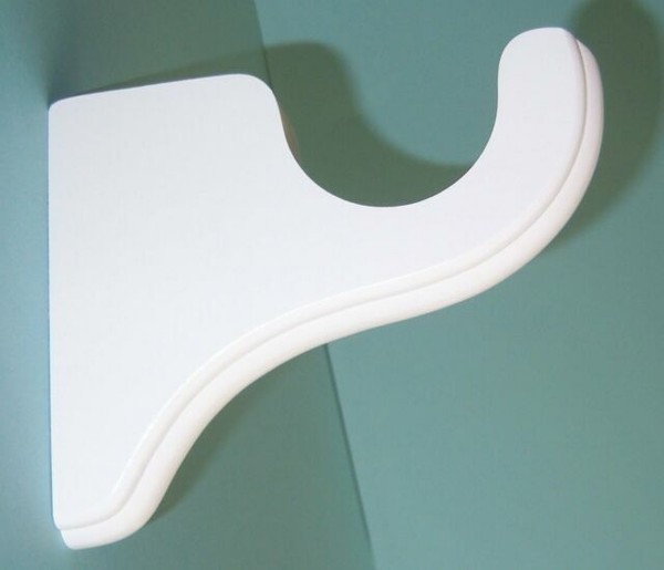 Kirsch Wood Bracket Support 3 1/2" Return for 2" Pole White Color for
